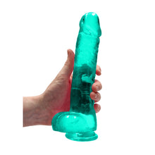 Load image into Gallery viewer, Realrock 9'' Realistic Dildo With Balls Turquoise