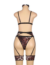 Load image into Gallery viewer, Leopard Print Garter Bra Set (20-22) 5xl
