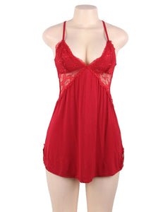 Red Modal Sleepwear (8-10) M