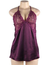 Load image into Gallery viewer, Satin Lace Cami Purple (16-18) 3xl
