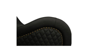 Kama Sutra Mebon Chaise Love Lounge Leather Studded And Quilted Black