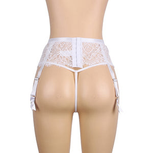 White Lace High Waist Garter Belt (16) 2xl