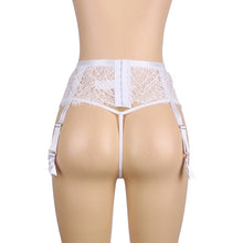 Load image into Gallery viewer, White Lace High Waist Garter Belt (8-10) M
