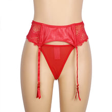Load image into Gallery viewer, Red Lace Stretch Garter Belt (16-18) 3xl

