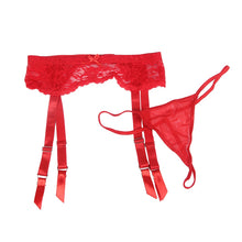 Load image into Gallery viewer, Red Lace Metal Button Garter Belt (16-18) 3xl
