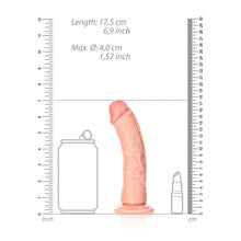 Load image into Gallery viewer, Realrock 6'' Realistic Curved Dildo Flesh
