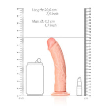 Load image into Gallery viewer, Realrock 7'' Realistic Curved Dildo Flesh