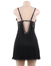Load image into Gallery viewer, Black Backless Babydoll (12-14) Xl

