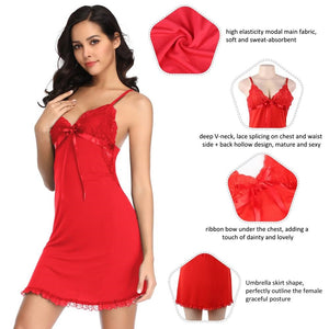 Red Backless Babydoll (8-10) M