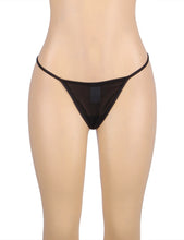 Load image into Gallery viewer, Black G-string With Diamond Back (8-10) M
