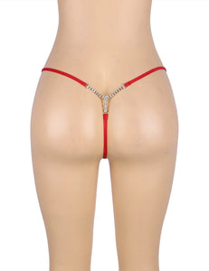 Red G-string With Diamond Back (8-10 ) M