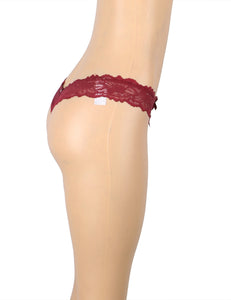 Burgundy Sexy Floral Lace Panty (20-22)5xl