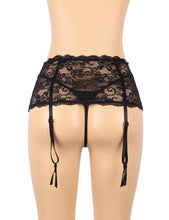 Load image into Gallery viewer, Black Sexy Lace Floral Lace Garter(12-14) Xl
