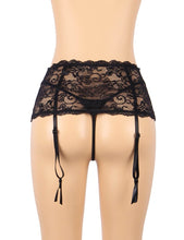 Load image into Gallery viewer, Black Sexy Lace Floral Lace Garter(8-10) M