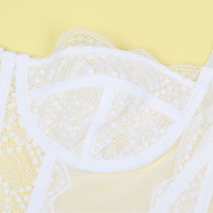 White Sexy Lace Corset (8-10) M