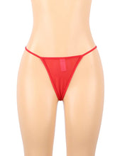 Load image into Gallery viewer, Red  Floral Lace Garter Panty(16-18) 3xl

