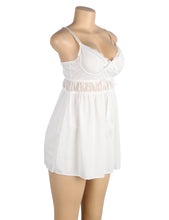 Load image into Gallery viewer, White V-neck Sexy Babydoll (8-10) M
