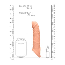 Load image into Gallery viewer, Realrock 8'' Realistic Penis Extender With Rings