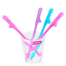 Load image into Gallery viewer, Original Coloured Willy Straws (9 Pack)