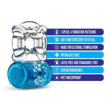 Load image into Gallery viewer, Play With Me Pleaser Rechargeable C-ring Blue