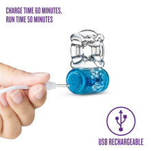 Load image into Gallery viewer, Play With Me Pleaser Rechargeable C-ring Blue