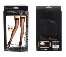 Load image into Gallery viewer, Thigh Hi Black Sheer With Backseam Design
