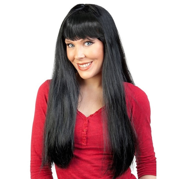 Jessica Long Wig With Fringe Black