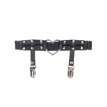 Load image into Gallery viewer, Faux Leather Adjustable Stud Leg Garter
