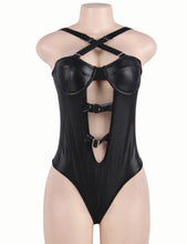 Load image into Gallery viewer, Latex Look Black Teddy (12-14) Xl
