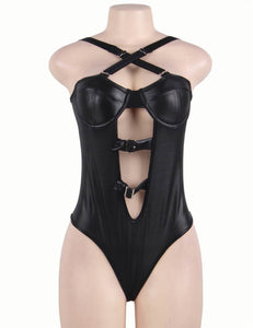 Latex Look Black Teddy (16-18) 3xl