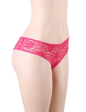 Load image into Gallery viewer, Pink Crotchless Lace Panty (12-14) Xl
