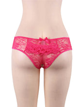 Load image into Gallery viewer, Pink Crotchless Lace Panty (16-18) 3xl
