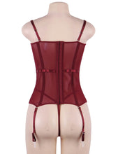 Load image into Gallery viewer, Deluxe Satin &amp; Lace Corset Red (8-10) M
