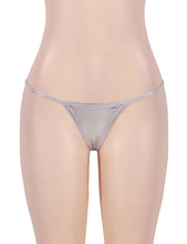 Load image into Gallery viewer, Micro Shiny G String Silver (8-10) M
