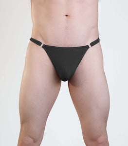 Men's Quick Release Lycra Thong Black L/xl