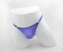 Load image into Gallery viewer, Men's Quick Release Lycra Thong Purple S/m
