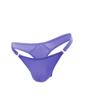 Load image into Gallery viewer, Men's Quick Release Lycra Thong Purple S/m
