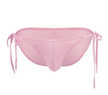 Load image into Gallery viewer, Mens Lycra Brief With Tie Sides Baby Pink
