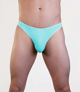 Plain Mens Lycra Thong Baby Blue S/m