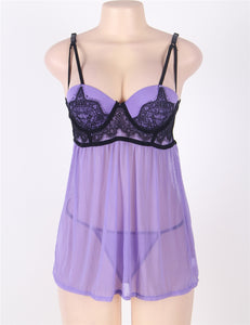 Black & Purple Baby Doll (20-22) 5xl