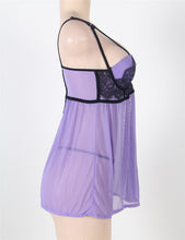 Load image into Gallery viewer, Black &amp; Purple Baby Doll (20-22) 5xl
