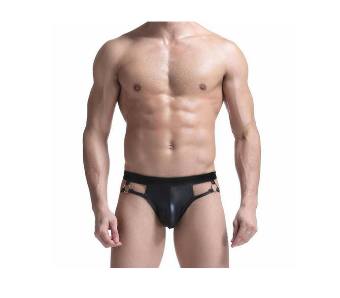 Mens Wet Look Jock Strap L/xl