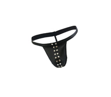 Load image into Gallery viewer, Mens Wet Look G-string With Press Double Stud L/xl
