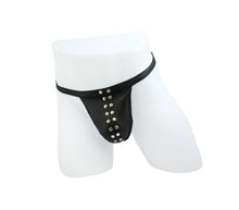 Load image into Gallery viewer, Mens Wet Look G-string With Press Double Stud L/xl
