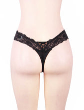 Load image into Gallery viewer, Black Floral Lace Band Panty (16-18) 3xl
