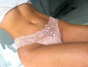 Pink Floral Lace Band Panty  (16-18) 3xl