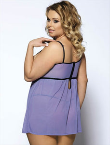 Black & Purple Baby Doll (20-22) 5xl