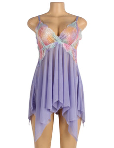 Purple Comfortable Split Babydoll (20-22) 5xl