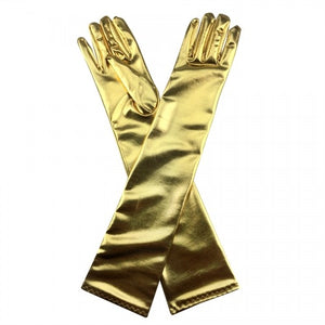 Metallic Long Gloves Gold