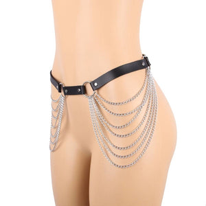 Belt With Chain Loop Tassel